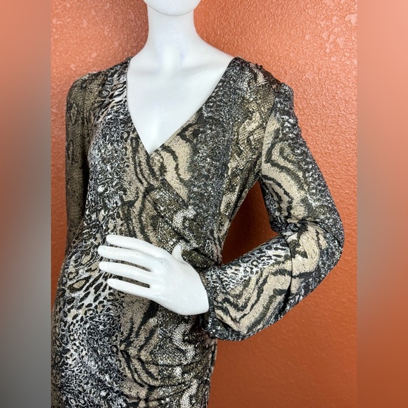 INC International Concepts Animal Print Long Sleeve Dress Size Large E64 - Picture 12 of 15
